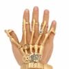 Gold Skeleton Hand Bracelet