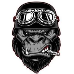 Gorilla Biker Motorcycle Helmet Sticker