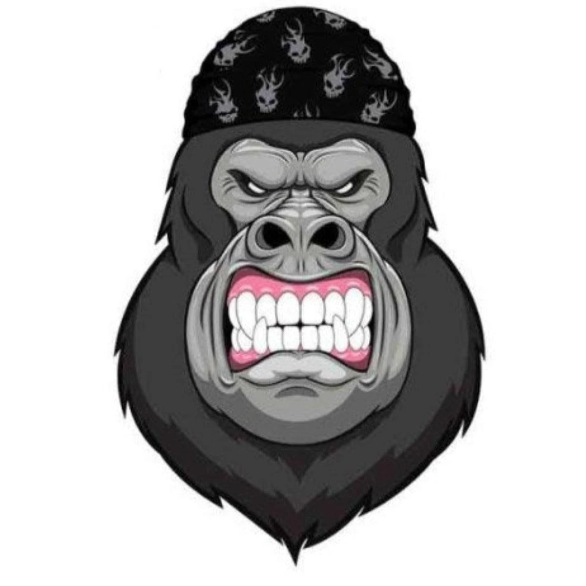 Gorilla Beanie Motorcycle Helmet Sticker 1 Gorilla Beanie Motorcycle Helmet Sticker