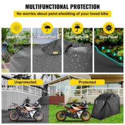 Waterproof Motorcycle Cover Protective Shelter -Gearup Co. Store Se4d928fb396f4d52a6b61ca8e7e7fcadW