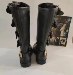 Men's Calf High Motorcycle Riding Boots With Skull Buckles -Gearup Co. Store Sf84639a5c08d4231b76ba039a97d47c21