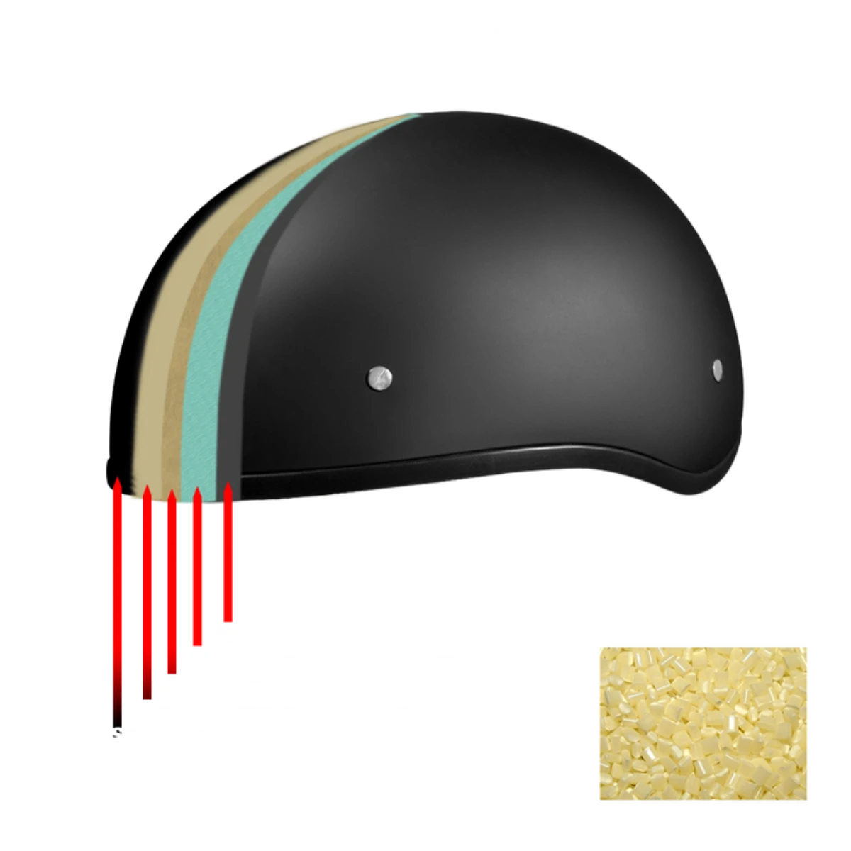 Daytona D.O.T Skull Cap - W/Purple Rose Helmet 10 Daytona D.O.T Skull Cap - W/Purple Rose Helmet - Image 10