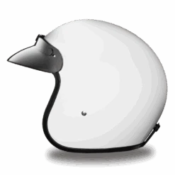 Daytona D.O.T Cruiser Hi-Gloss White Helmet -Gearup Co. Store SmAKAqWD