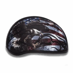 Daytona D.O.T. USA Flag Skull Cap 1/2 Shell Motorcycle Helmet -Gearup Co. Store SmIK Njg
