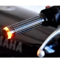 Universal Motorcycle Turn Signal LED Light End Handlebar - 2pcs, ABS, 12V, Black Body -Gearup Co. Store TB28dTksyCYBuNkSnaVXXcMsVXa 2036195367