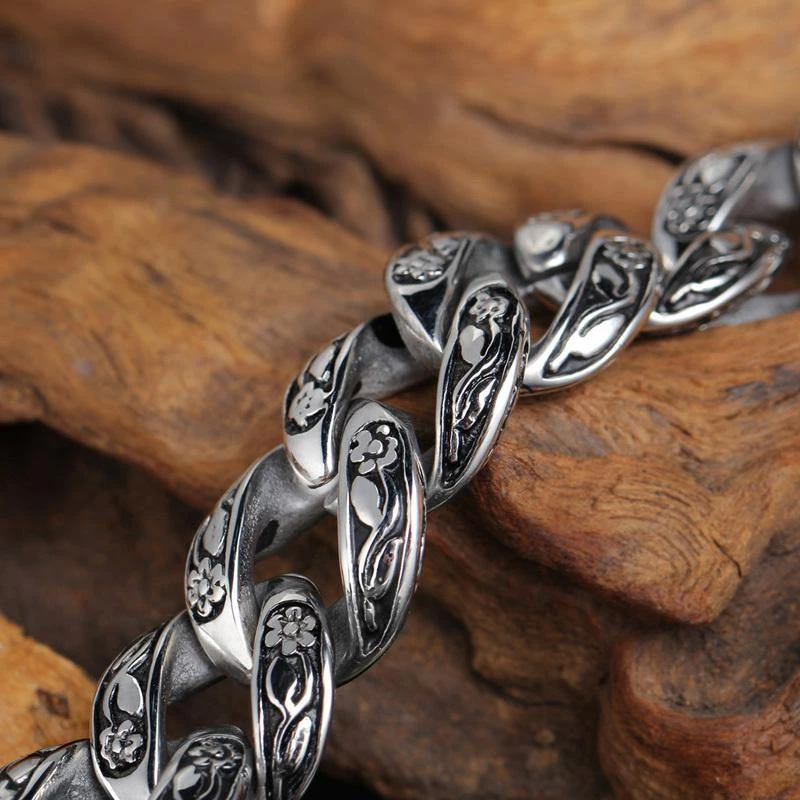 Masculine Curb Chain Bracelet 4 Masculine Curb Chain Bracelet - Image 4