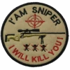 I Am Sniper Gun Patch, 8cm