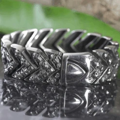 Men's Biker Punk Stainless Steel Bracelet 8.5 X 1 In.