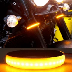Motorcycle Fork-Mounted LED Turn Signal Light
