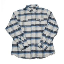 Factory Effex Men's Yamaha Flannel, Blue/Gray