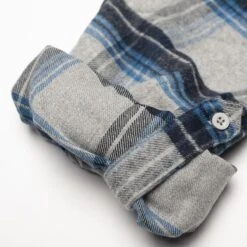 Factory Effex Men's Yamaha Flannel, Blue/Gray -Gearup Co. Store YAM Flannel placket
