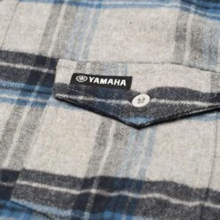 Factory Effex Men's Yamaha Flannel, Blue/Gray -Gearup Co. Store YAM Flannel pocket
