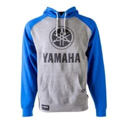 Factory Effex Men's Yamaha Icon Pullover Hoodie, Gray/Royal Blue