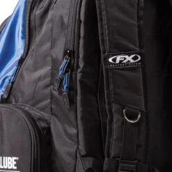 Factory Effex Yamaha Backpack, Blue/Black -Gearup Co. Store Yam Premium Backpack pull side
