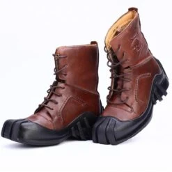 High Quality Leather Skull Boots