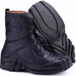 High Quality Leather Skull Boots -Gearup Co. Store american legend rider 7 black high quality leather skull boots motorcycle biker 4358353518661