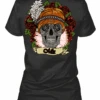 Women's Vintage Floral Skull T-Shirt