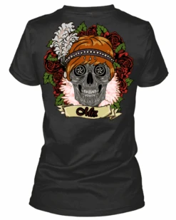 Women's Vintage Floral Skull T-Shirt