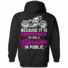 Because It Is Inappropriate To Use Vibrator In Public Hoodie, Cotton/Polyester, Black