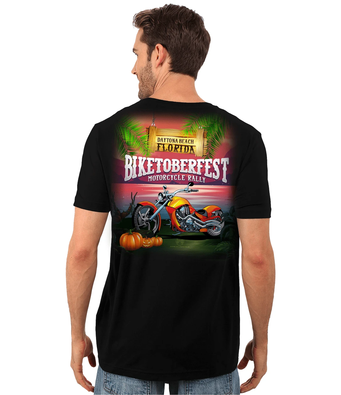 Biketoberfest Men's T-shirt (Black, Cotton, Polyester, S-6XL) 2 Biketoberfest Men's T-shirt (Black, Cotton, Polyester, S-6XL) - Image 2