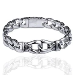 Stainless Steel Vintage Charm Bracelet For Bikers -Gearup Co. Store american legend rider bracelets 21cm vintage charm bracelet motorcycle biker 3720764686405