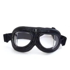 Retro Anti-Fog Motorcycle Goggles, One Size, Black Frame -Gearup Co. Store american legend rider clear retro motorbike goggles motorcycle biker 4149526986821