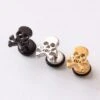 Titanium Rock Pirate Skull Screw Back Stud Earrings