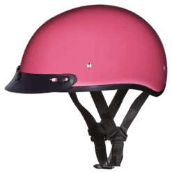 Daytona D.O.T Gloss Pink Cap Helmet With Visor