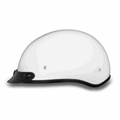 Daytona D.O.T Gloss White Cap Helmet W/ Visor -Gearup Co. Store american legend rider helmets 2xs d o t gloss white cap helmet w visor motorcycle biker 3707266367557