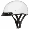 Daytona D.O.T Gloss White Cap Helmet W/ Visor