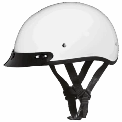 Daytona D.O.T Gloss White Cap Helmet W/ Visor