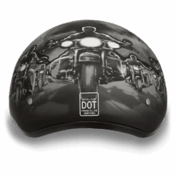 Daytona D.O.T. Motorcycle Skull Cap Half Helmet W/ Guns -Gearup Co. Store american legend rider helmets 2xs d o t skull guns cap helmet motorcycle biker 3712520552517 1 min