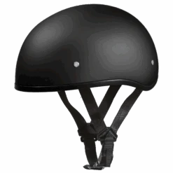 Daytona D.O.T. Dull Black Cap Helmet Without Visor
