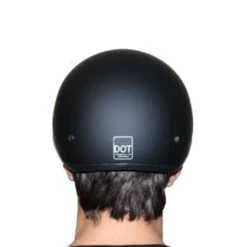 Daytona D.O.T. Dull Black Cap Helmet Without Visor -Gearup Co. Store american legend rider helmets 3xs d o t dull black cap helmet w o visor motorcycle biker 3651085238341