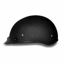 Daytona D.O.T. Skull Cap Motorcycle Half Helmet W/ Visor, Dull Black -Gearup Co. Store american legend rider helmets 3xs d o t dull black cap helmet with visor motorcycle biker 3650750840901