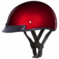 Daytona D.O.T Red Metallic Cap Helmet