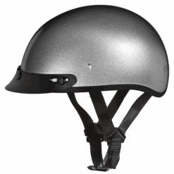 Daytona D.O.T Silver Metallic Cap Helmet