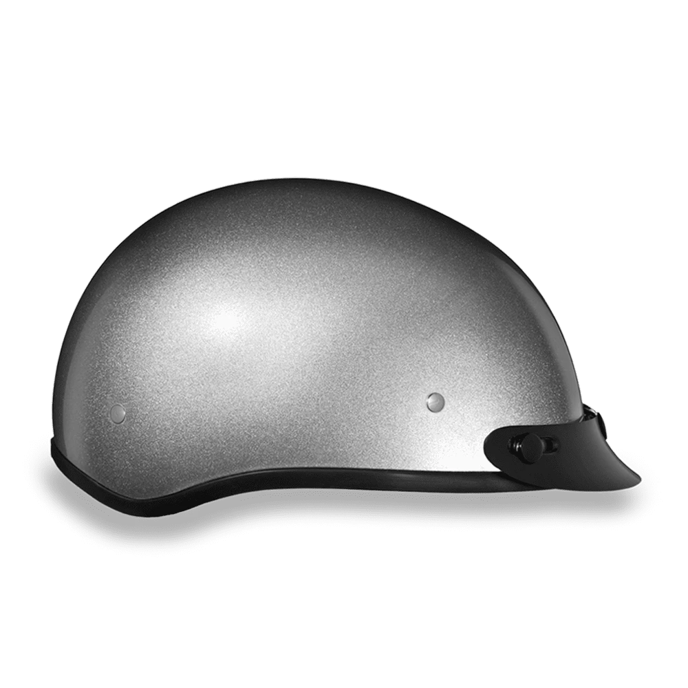 Daytona D.O.T Silver Metallic Cap Helmet 3 Daytona D.O.T Silver Metallic Cap Helmet - Image 3