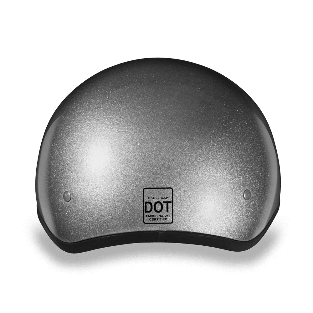 Daytona D.O.T Silver Metallic Cap Helmet 6 Daytona D.O.T Silver Metallic Cap Helmet - Image 6