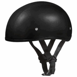 Daytona D.O.T Leather Covered Cap Helmet W/o Visor