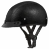 Daytona D.O.T Leather Covered Cap Helmet W/ Visor