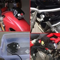 Motorcycle 2pcs 5" LED Front Fog Lights Spotlights With Switch, 3 Modes Flash/Dimmed/Full, 125W, White Color Light -Gearup Co. Store american legend rider home 2pcs 2pc motorcycle led headlight motorcycle biker 4767236358213