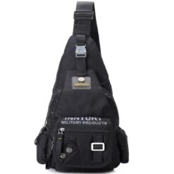 Men's Premium Nylon Crossbody Bag, Black, Army Green