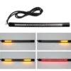 Universal Motorcycle 48 Led Lights Bar Strip, Tail Brake Stop/Turn Signal/License Plate Light (Red, Amber Color)