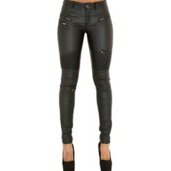 Women's Chick PU Leather Sexy Skinny Pants