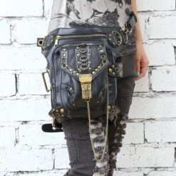 Steampunk Skull Bag -Gearup Co. Store american legend rider motorcycle bags punk high quality leather handbag leg bag motorcycle biker 28030913877