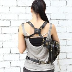 Steampunk Skull Bag -Gearup Co. Store american legend rider motorcycle bags skull high quality leather handbag leg bag motorcycle biker 24287011014