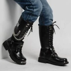 Killer Punk Boots For Bikers -Gearup Co. Store american legend rider motorcycle boots 5 5 mid calf punk boots motorcycle biker 3648613220421