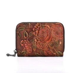 Flowery Vintage Card Holder Wallet -Gearup Co. Store american legend rider red flowery vintage card holder motorcycle biker 928146882581
