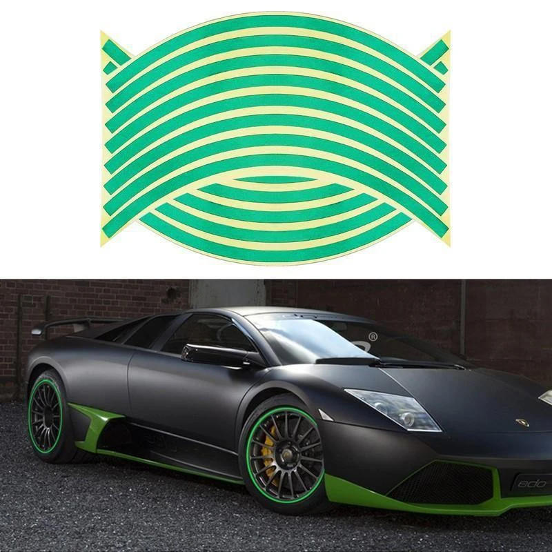 Wheel Hub Decal Sticker Reflective Stripes For 16/17/18 In Motorcycle & Car Rims 7 Wheel Hub Decal Sticker Reflective Stripes For 16/17/18 In Motorcycle & Car Rims - Image 7
